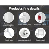 darrahopens Home & Garden > DIY Devanti Electric Heated Towel Rail Rack Rails Freestanding 6 Bars
