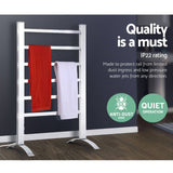darrahopens Home & Garden > DIY Devanti Electric Heated Towel Rail Rack Rails Freestanding 6 Bars