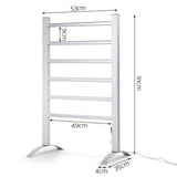 darrahopens Home & Garden > DIY Devanti Electric Heated Towel Rail Rack Rails Freestanding 6 Bars