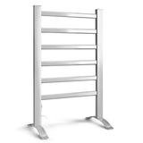 darrahopens Home & Garden > DIY Devanti Electric Heated Towel Rail Rack Rails Freestanding 6 Bars
