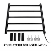 darrahopens Home & Garden > DIY Devanti Heated Towel Rail Electric Warmer Heater Rails Holder Rack Wall Mounted