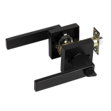 darrahopens Home & Garden > DIY Door Handle Set Lever Lock Function Square Black