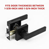 darrahopens Home & Garden > DIY Door Handle Set Lever Passage Function Square Black