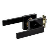 darrahopens Home & Garden > DIY Door Handle Set Lever Passage Function Square Black