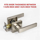 darrahopens Home & Garden > DIY Door Handle Set Lever Passage Function Square Satin Nickel
