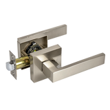 darrahopens Home & Garden > DIY Door Handle Set Lever Passage Function Square Satin Nickel