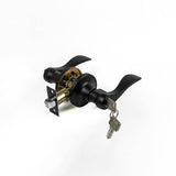 darrahopens Home & Garden > DIY Door Handle Set Lever Privacy Function Black