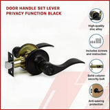 darrahopens Home & Garden > DIY Door Handle Set Lever Privacy Function Black