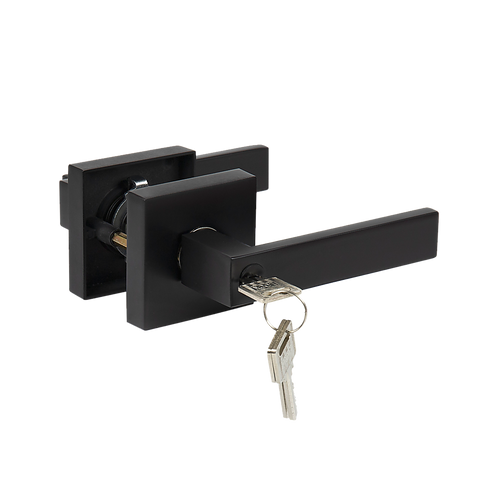 darrahopens Home & Garden > DIY Door Handle Set Lever Privacy Function Square Black