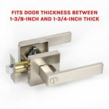 darrahopens Home & Garden > DIY Door Handle Set Lever Privacy Function Square Satin Nickel