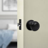 darrahopens Home & Garden > DIY Door Handle Set Passage Function Round Black