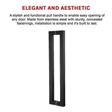 darrahopens Home & Garden > DIY Entrance Door Pull Handle Matte Black 1200mm