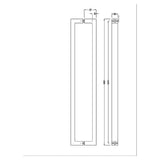 darrahopens Home & Garden > DIY Entrance Door Pull Handle Matte Black 1500mm
