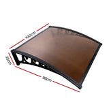 darrahopens Home & Garden > DIY Instahut DIY Window Door Awning Brown 1 x 1M