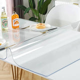 darrahopens Home & Garden > DIY PVC Tablecloth Protector 107X213.4CM Clear Plastic Table Cloth Cover Transparent