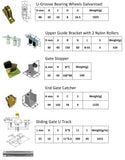 darrahopens Home & Garden > DIY Sliding Gate Hardware Accessories Kit - 6m Track, Wheels, Stopper, Roller Guide