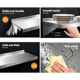 darrahopens Home & Garden > DIY Stainless Steel Wall Shelf Kitchen Shelves Rack Mounted Display Shelving 900mm