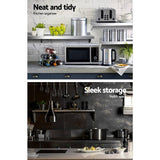 darrahopens Home & Garden > DIY Stainless Steel Wall Shelf Kitchen Shelves Rack Mounted Display Shelving 900mm