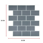 darrahopens Home & Garden > DIY Tiles 3D Peel and Stick Wall Tile Dark Grey (30cm x 30cm x 10 sheets)