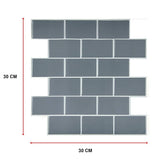 darrahopens Home & Garden > DIY Tiles 3D Peel and Stick Wall Tile Dark Grey (30cm x 30cm x 10 sheets)
