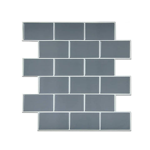 darrahopens Home & Garden > DIY Tiles 3D Peel and Stick Wall Tile Dark Grey (30cm x 30cm x 10 sheets)