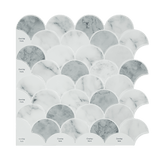 darrahopens Home & Garden > DIY Tiles 3D Peel and Stick Wall Tile  Fish Scale Mosaic (30cm x 30cm x 10 sheets)