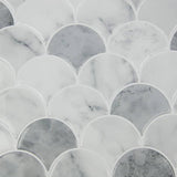 darrahopens Home & Garden > DIY Tiles 3D Peel and Stick Wall Tile  Fish Scale Mosaic (30cm x 30cm x 10 sheets)