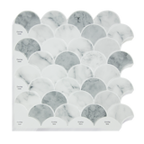 darrahopens Home & Garden > DIY Tiles 3D Peel and Stick Wall Tile  Fish Scale Mosaic (30cm x 30cm x 10 sheets)