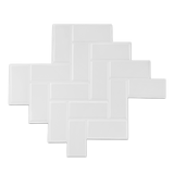 darrahopens Home & Garden > DIY Tiles 3D Peel and Stick Wall Tile Herringbone White (30cm x 30cm x 10 sheets)