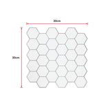 darrahopens Home & Garden > DIY Tiles 3D Peel and Stick Wall Tile Hexagon White (30cm x 30cm x 10 sheets)