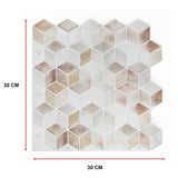 darrahopens Home & Garden > DIY Tiles 3D Peel and Stick Wall Tile Shell Mosaic (30cm x 30cm x 10 sheets)