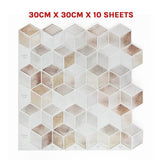 darrahopens Home & Garden > DIY Tiles 3D Peel and Stick Wall Tile Shell Mosaic (30cm x 30cm x 10 sheets)