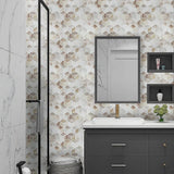 darrahopens Home & Garden > DIY Tiles 3D Peel and Stick Wall Tile Shell Mosaic (30cm x 30cm x 10 sheets)