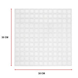 darrahopens Home & Garden > DIY Tiles 3D Peel and Stick Wall Tile Stereoscopic Crystal White (30cm x 30cm x 10 sheets)