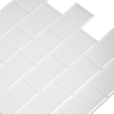 darrahopens Home & Garden > DIY Tiles 3D Peel and Stick Wall Tile Subway White (30 x 30cm x 10 sheets)