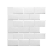 darrahopens Home & Garden > DIY Tiles 3D Peel and Stick Wall Tile Subway White (30 x 30cm x 10 sheets)