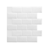 darrahopens Home & Garden > DIY Tiles 3D Peel and Stick Wall Tile Subway White (30 x 30cm x 10 sheets)