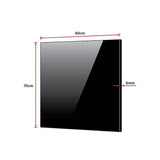 darrahopens Home & Garden > DIY Toughened 60cm x 70cm Black Glass Kitchen Splashback