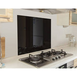 darrahopens Home & Garden > DIY Toughened 60cm x 70cm Black Glass Kitchen Splashback