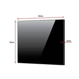 darrahopens Home & Garden > DIY Toughened 90cm x 70cm Black Glass Kitchen Splashback