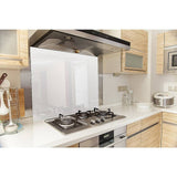 darrahopens Home & Garden > DIY Toughened 90cm x 70cm White Glass Kitchen Splashback