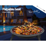 darrahopens Home & Garden > Firepits Fire Pit BBQ Charcoal Smoker Portable Outdoor Camping Pits Patio Fireplace 22"