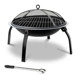 darrahopens Home & Garden > Firepits Fire Pit BBQ Charcoal Smoker Portable Outdoor Camping Pits Patio Fireplace 22"