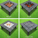 darrahopens Home & Garden > Firepits Fire Pit BBQ Grill Smoker Table Outdoor Garden Ice Pits Wood Firepit