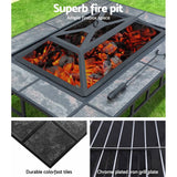 darrahopens Home & Garden > Firepits Fire Pit BBQ Grill Stove Table Ice Pits Patio Fireplace Heater 3 IN 1