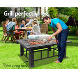 darrahopens Home & Garden > Firepits Fire Pit BBQ Grill Stove Table Ice Pits Patio Fireplace Heater 3 IN 1