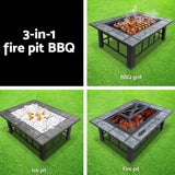 darrahopens Home & Garden > Firepits Fire Pit BBQ Grill Stove Table Ice Pits Patio Fireplace Heater 3 IN 1