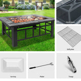 darrahopens Home & Garden > Firepits Fire Pit BBQ Grill Stove Table Ice Pits Patio Fireplace Heater 3 IN 1