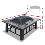 darrahopens Home & Garden > Firepits Fire Pit BBQ Grill Stove Table Ice Pits Patio Fireplace Heater 3 IN 1