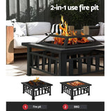 darrahopens Home & Garden > Firepits Fire Pit BBQ Table Grill Outdoor Garden Wood Burning Fireplace Stove